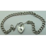 SILVER PADLOCK BRACELET