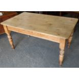 PINE SCRUB TOP KIT TABLE WITH 2 DRAWERS 57' X 33' W