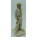 ROYAL WORCHESTER FIGURE EARLY C20TH ITALIAN MAN WITH MUSICAL