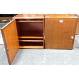 PR OF TEAK SHIPS WALL CABINETS, FITTED INTERIORS 16.2'X14'