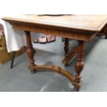 CONTINENTAL OAK EXTENDING DINING TABLE 88' EXT X 38W