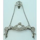 SILVER CHATELAINE PURSE CLASP CHESTER 1903 SAUNDERS & SHEPARD