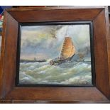 J.W.ROBBINS OIL PAINTING SAILING BARGES 18'x16'