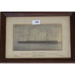 FRAMED PICTURE HMS ANDROMEDA 1897