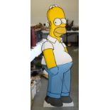 CARDBOARD HOMER SIMPSON ADVERTISING CUT OUT 6'6'