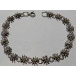 STERLING SILVER FLORAL BRACELET