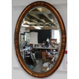 GILT FRAMED OVAL MIRROR