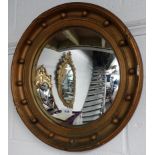 GILT FRAMED CIRCULAR CONVEX MIRROR