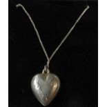 SILVER HEART PENDANT TO CHAIN