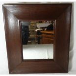 SQUARE OAK FRAMED MIRROR