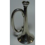 SILVER BUD VASE IN FORM OF A BUGLE