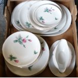 BOX GERMAN KPM FLORAL DINNER WARE