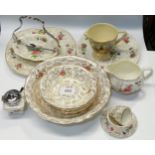 JAMES KENT EMBASSY FRUIT SET, 7 PCES MIDWINTER & EMPIRE JUG