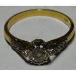 18CT GOLD/PLATINUM DIAMOND RING