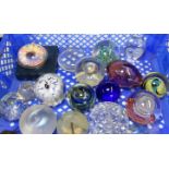 18 GLASS PAPERWEIGHTS