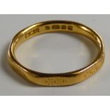 22CT GOLD OCTAGONAL BAND RING 3G