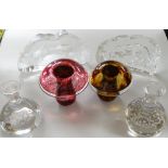 6 GLASS PAPERWEIGHTS INC 2 MUSHROOMS & DARTINGTON