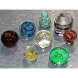 8 GLASS PAPERWEIGHT