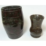 SERPENTINE BARREL & VASE