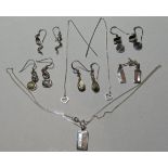 6 PRS EARRINGS & PEDANT NECKALCE