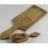 WOODEN BUTTER PAT & BUTTER PAT MARKER WHEEL