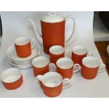 15 PCE SUSIE COOPER PIMENTO COFFEE SET