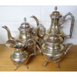 GERMAN SILVER PLATED 4 PCE COFFEE SERVICE