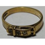 9CT GOLD BUCKLE BAND RING 3G