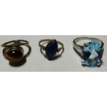 3 STONE SET RINGS