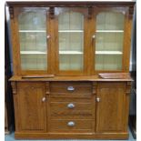 STAINED PINE TRIPLE GLAZED DOOR DRESSER 62' x 6'