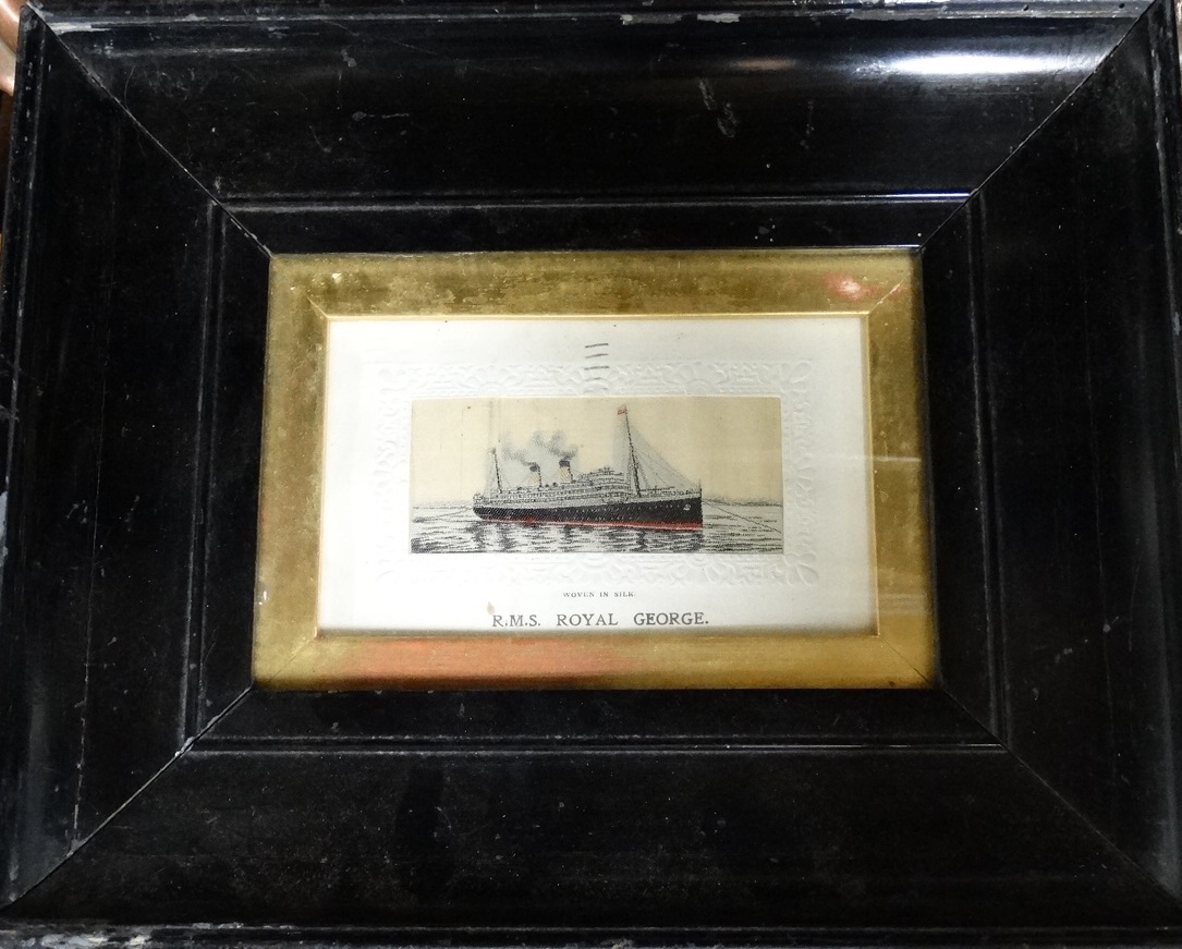FRAMED STEVENGRAPH OF RMS ROYAL GEORGE