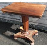 MAHOGANY PEDESTAL TABLE