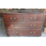 PITCH PINE BLANKET CHEST WITH DRAWERS