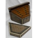 INDIAN IVORY INLAID STATIONERY BOX A/F