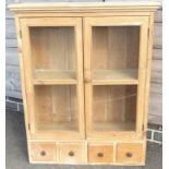 PINE WALL CABINET WITH SPICE DRAWRS