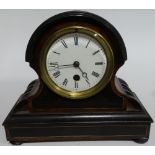 VICTORIAN EBONISED MANTLE CLOCK