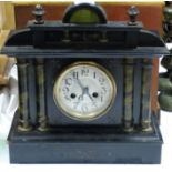 VICTORIAN WOODEN MANTEL CLOCK