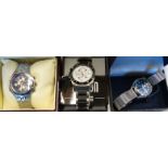 FUSION 10 ATM WRISTWATCH, SEIKO 5 & GIANNI SABATINI WATCHES (BOXED 3)