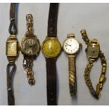 5 LADIES WRISTWATCHES - AVIA, TIMEX, ROAMER, CONELMA & LONCIA