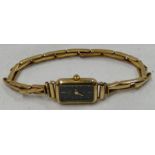 9CT GOLD UNO LADIES WATCH & 9CT GOLD EXPANDING STRAP 14.14G