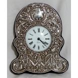 MODERN SILVER FRAMED CLOCK