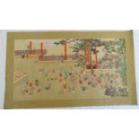 CHINESE SIGNED PAINTED SILK ON CARD 100 CHILDREN WORKED AREA 810MM X 430MM