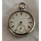 SILVER CASED POCKET WATCH