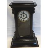 EDWARDIAN EBONISED MANTEL CLOCK