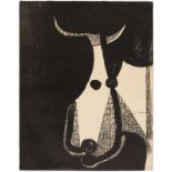 PABLO PICASSO(Málaga 1881 - 1973 Mougins)Tête de taureau, tournée à droite.1948.Lithografie. 42/