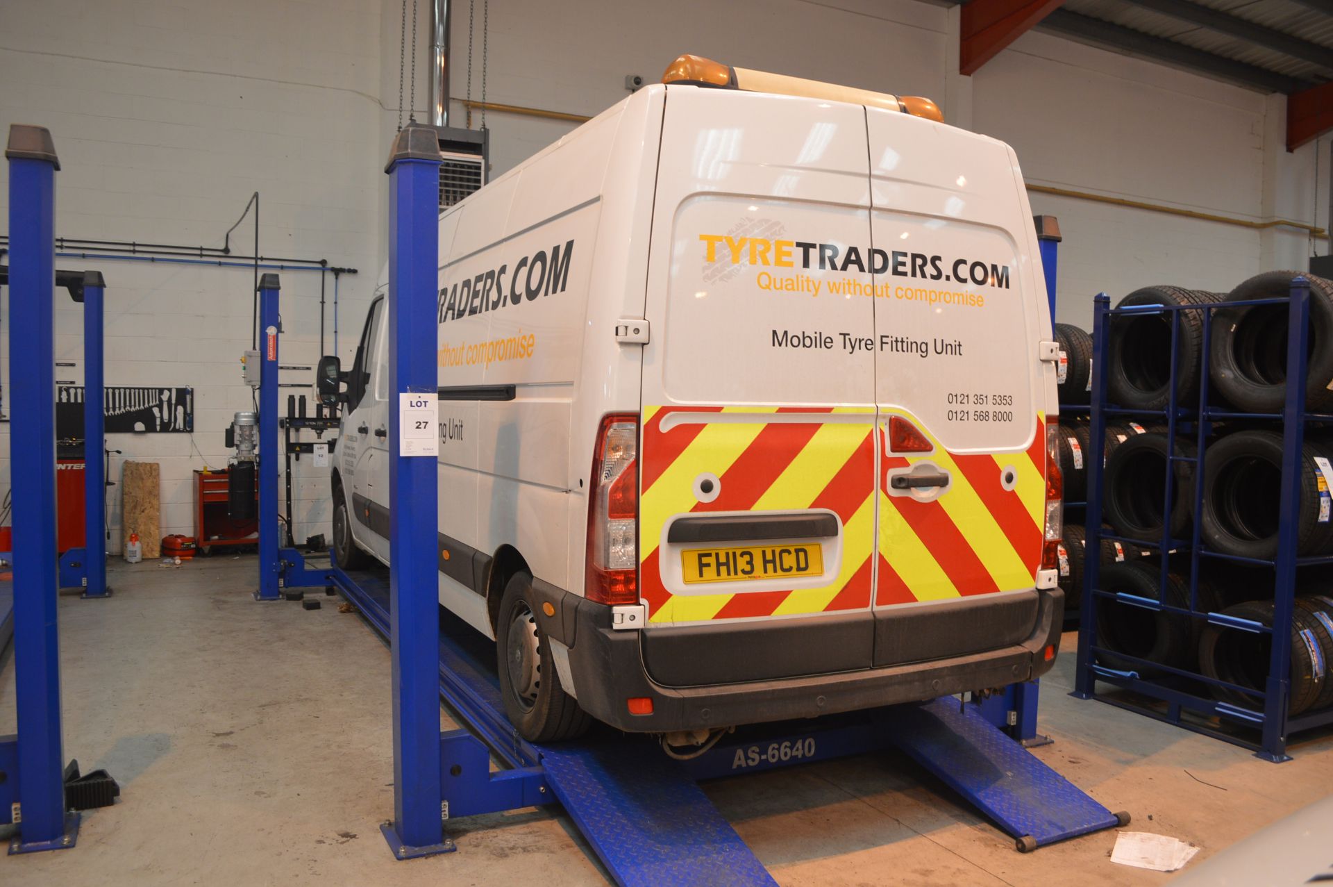 Automotech AS 6640 Four Poster Alignment Lift 4000kg Capacity with 2500kg Rolling Jack Beam.