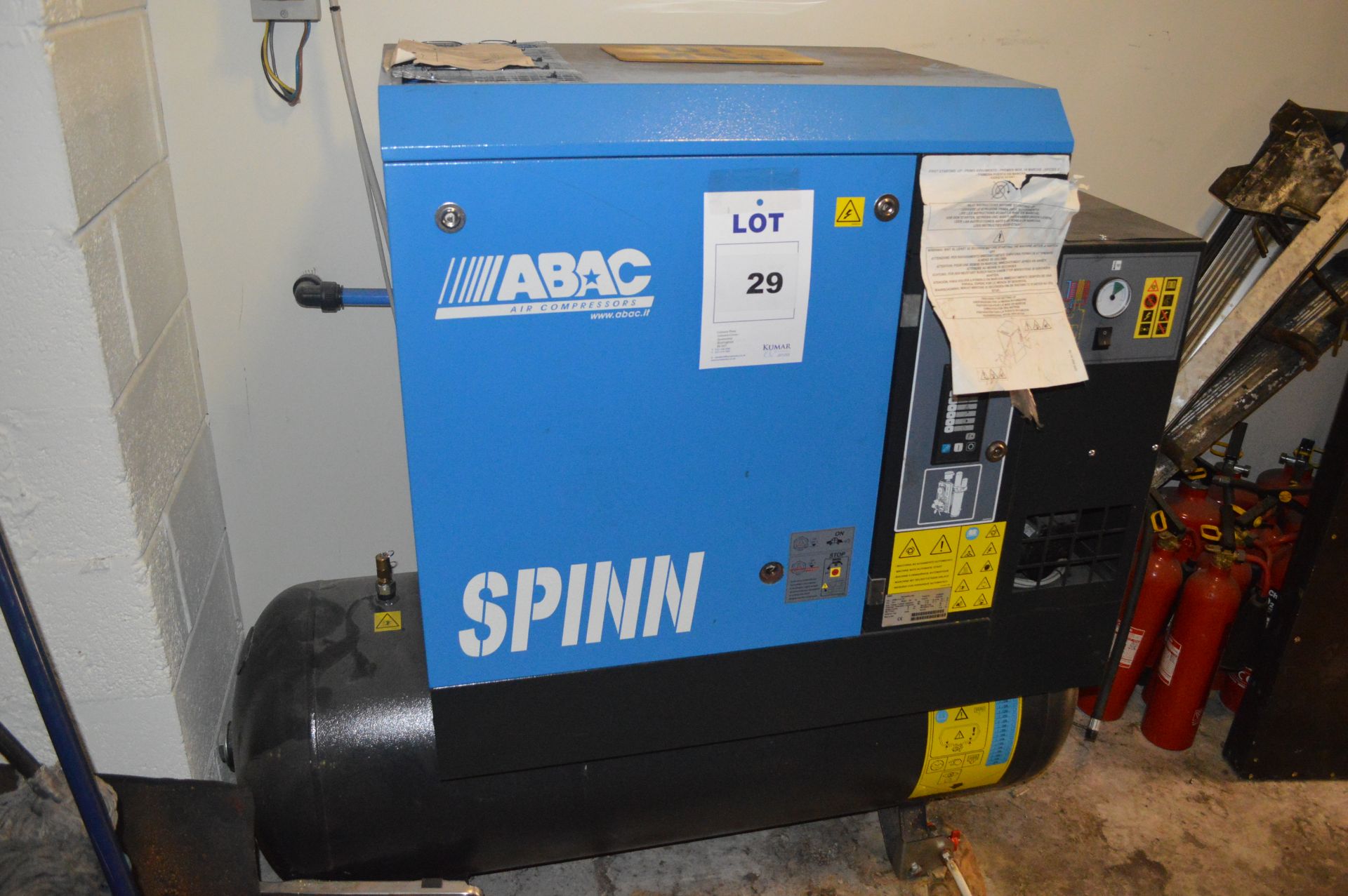 ABAC Receiver Mounted Air Compressor Type Spinn.E1110 270 Product NR 4152008073 Serial No. CAI682250 - Image 3 of 12