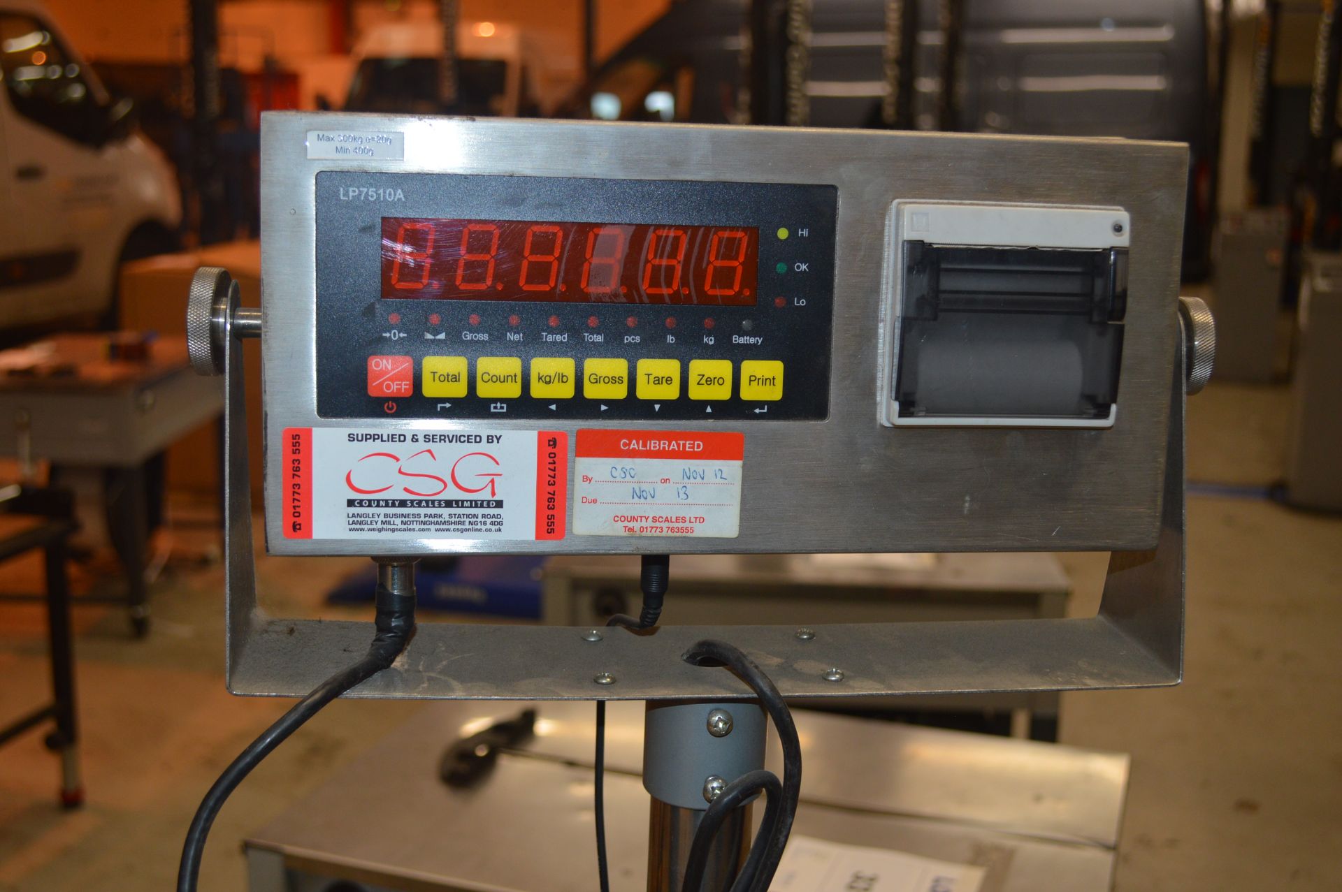 Make Unknown 300kg Electronic Scales Model LP7510A with Built in Printer (Located In Minworth, - Image 4 of 6