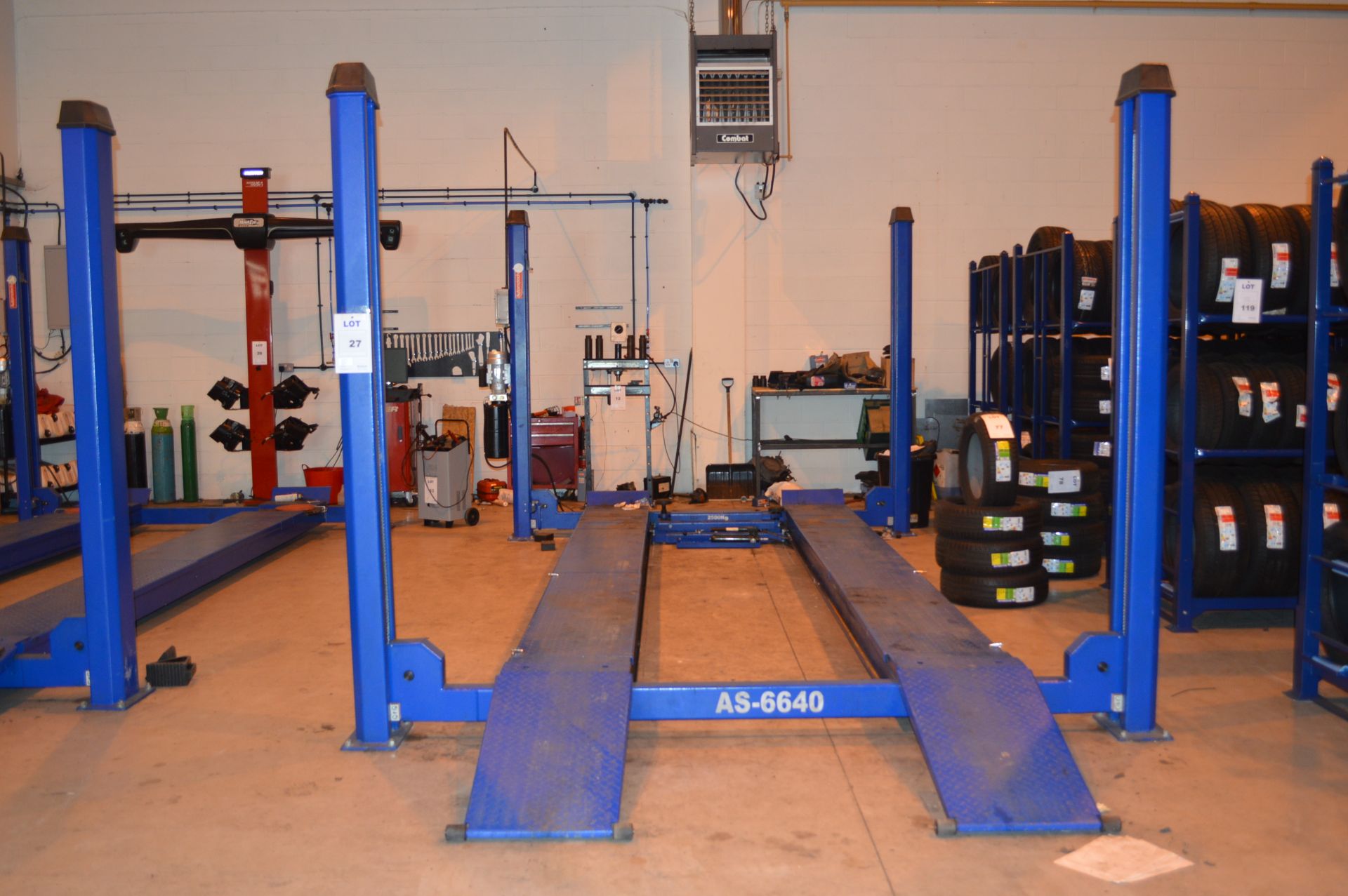 Automotech AS 6640 Four Poster Alignment Lift 4000kg Capacity with 2500kg Rolling Jack Beam. - Image 2 of 8