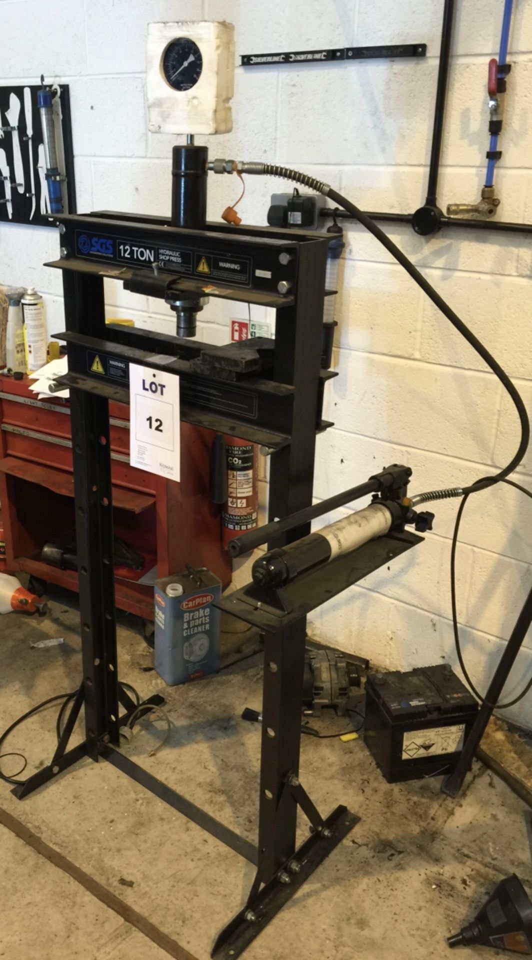 SGS SHHP 12 Ton Hydraulic Shop Press. Serial No: 00021D (Located In Minworth, Birmingham B76. - Image 2 of 5